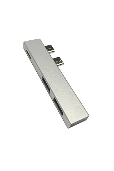 Techmaster Macbook Pro Air Için 2x Usb 3.0 Type-c Şarj Hub Adaptör Çevirici