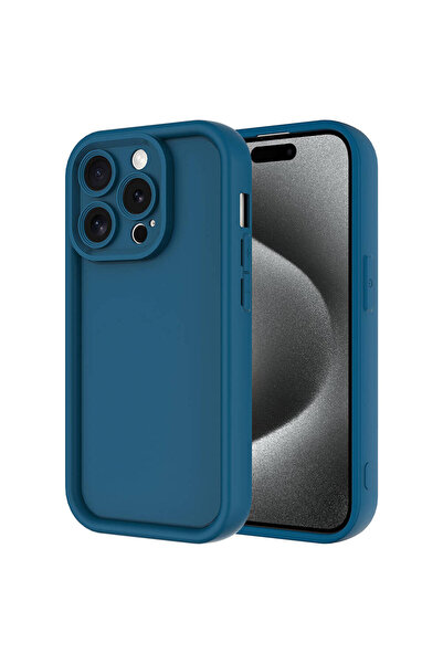 UnDePlus Apple iPhone 15 Pro Kılıf Kamera Korumalı Kalın Kenarlı Viera Siliko...