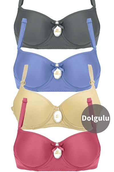 CHC Chocho Women's Underwire Padded 4-Piece Bra Set