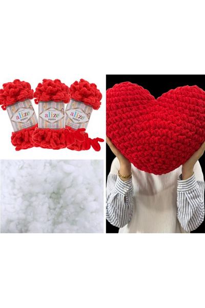 Alize Valentine's Day Special Alize Puffy Heart Pillow Kit