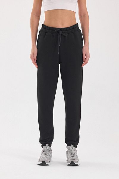 FİHA /9519-3 Φούτερ Oversize με νήματα-Μαύρο