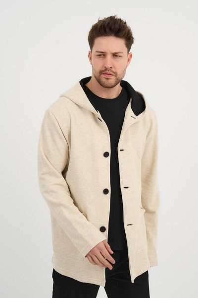 ALEXANDERGARDI Buttoned Cardigan with Hood (E23-60703)