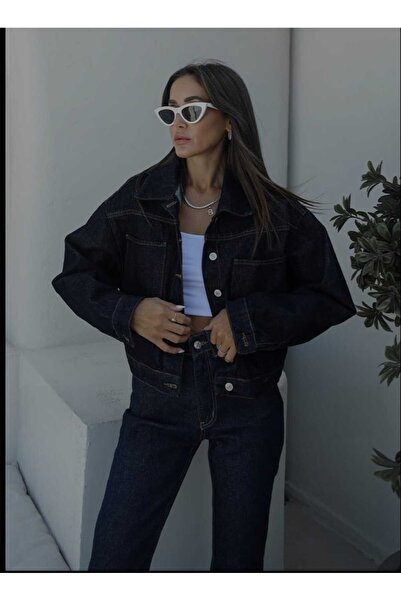 Pelin ΣΚΟΥΡΟ ΜΠΛΕ ΚΟΝΤΟ ΤΖΙΝΤΖΕΤ ΣΤΡΟΓΓΥΛΟ ΜΕΓΕΘΟΣ