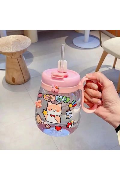 Honney Boutique Figured Cup Water Bottle with Handle for Kids