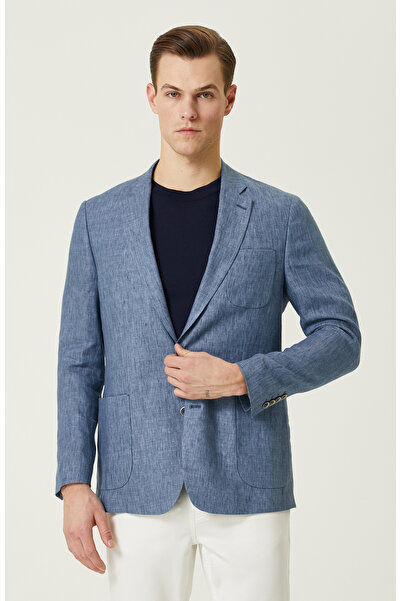 Network Mavi Keten Ceket