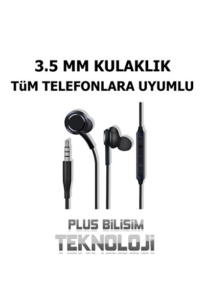 Plus Bilişim 3.5mm Jack Kulaklık Kulakiçi, İp Örgülü, Mikrofonlu, Yüksek Kalite (HD Ses,Mikrofon) Plus Bilişim