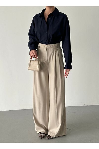 Laluvia Business-Hose mit Steinfalten – 3602