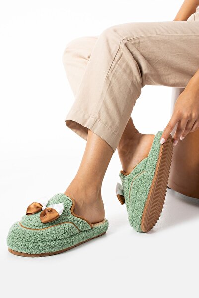 Aybors Papioni de iarnă pentru femei cu papion verde