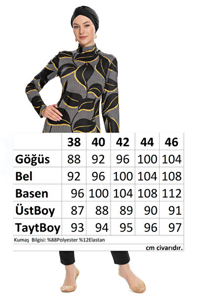 REMSA Likralı Tam Kapalı Tesettür Mayo 252-506 Siyah