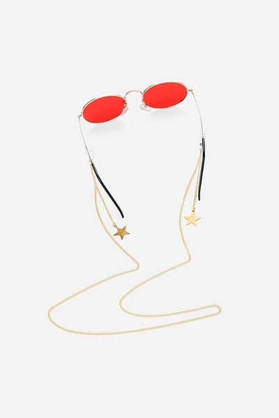 New Obsessions Palermo Gold Color Glasses Chain with Star Detail