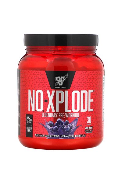 BSN NO-Xplode, Grape, 30, Supports Explosive Energy, Enhanced Endurance