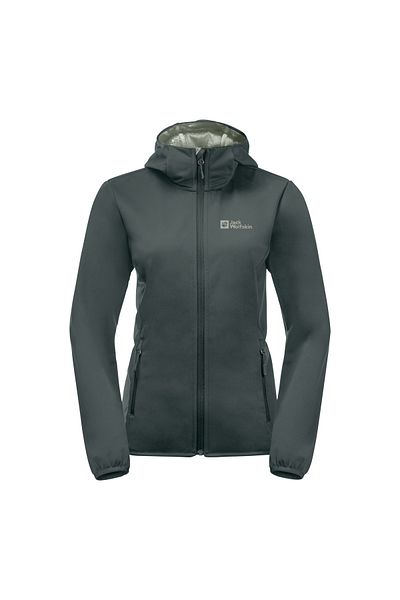 Jack Wolfskin WINDHAIN HOODY W Αντιανεμικό αδιάβροχο μπουφάν