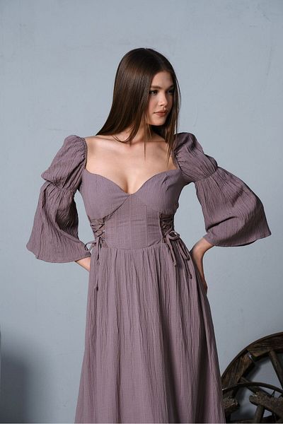 FASHION COCKTAIL Double Waist Corset Off Shoulder Half Sleeve Bohemian Maxi Ankle Long Vacation Dress