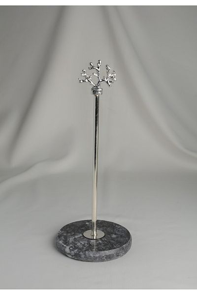 MERALP Marble Colored Napkin Holder Kitchen Roll - Metal Profile Rod