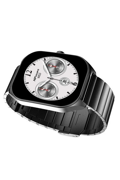 HiFuture Apex 2.04 Inch Amoled Screen Bluetooth 5.3 Smart Watch - Black with Sports Tracking and Calling