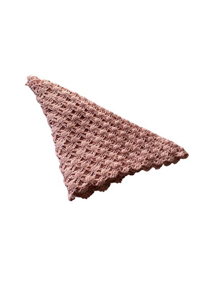 El örgüsü Örümcek Motifli Üçgen Şal