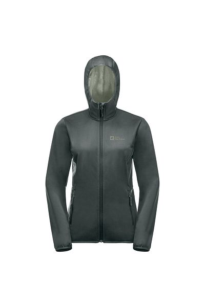 Jack Wolfskin WINDHAIN HOODY W Αντιανεμικό αδιάβροχο μπουφάν