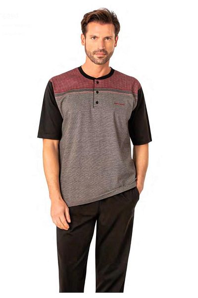 Pierre Cardin Men's 3-Piece Jacquard Shorts Shortcut Pajama Set