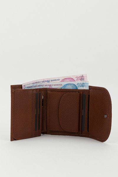 Fossil Boxed Genuine Leather Tan Small Size Multi-Compartment Women's Hand Portfolio Card Holder Wallet