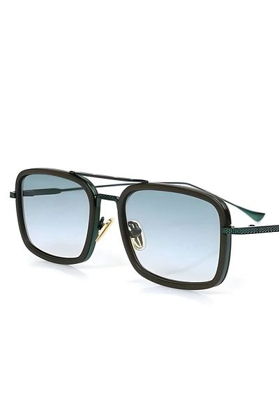 MACERATİ Rectangular Green Unisex Sunglasses