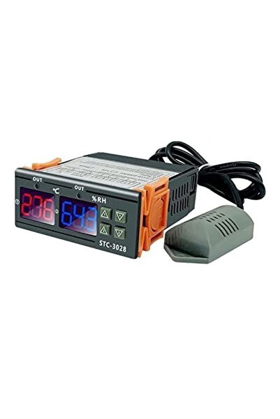 Diyotlab STC-3028 AC110-220V LCD Ekranlı Isı Ve Nem Termostatı Kuluçka Makina...
