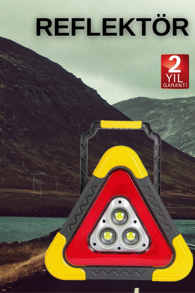 Teknoşık كشاف LED عاكس مثلث الشكل مضيء من تكنو شيك، مصباح طوارئ وامض بقوة 500...