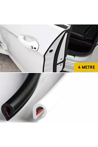 BABAWİCK Araba Kapı Kenar Fitili, Çizilmeye Karşı Koruma Fitili, 5 Metre, Beyaz Renk, Bütün Araçlara Uyumlu