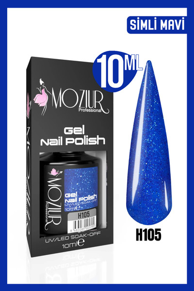 MOZIUR H105 (SİMLİ MAVİ) Uv Led Kalıcı Oje 10ml