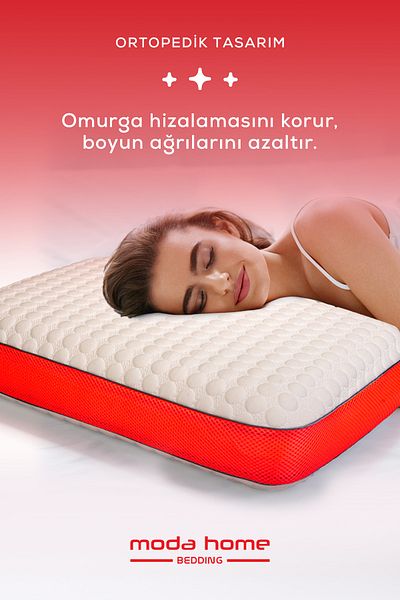 moda home bedding 2 Pink Visco Bubbli Chubby Orthopedic Pillows