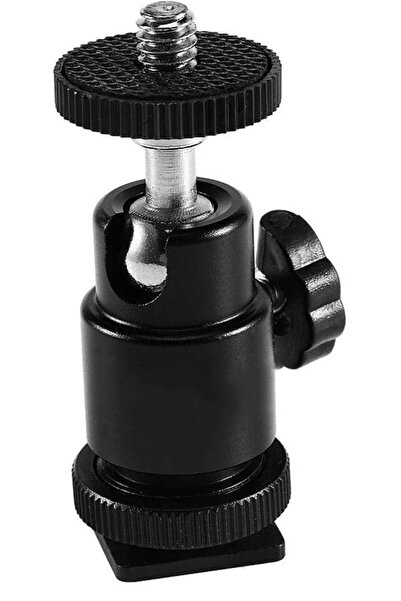 ARDSU Tripod Top Kafası, Kamera Tripodu 1/4 Flaş Yuvası Adaptörü Flaş Işığı B...