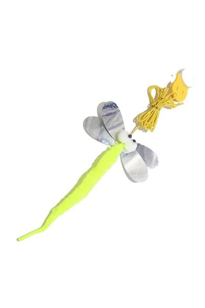 ROZIA Fishing Rod Cat Toy - Adhesive Animal Toy with Elastic and Rattles