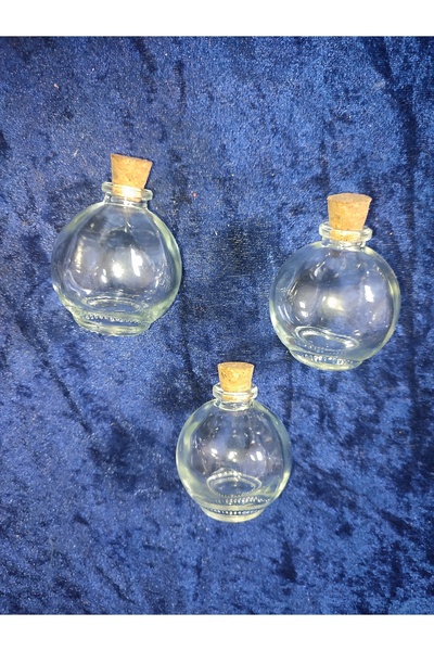 Uslu Çeyiz 20 ADET 30 ML BOMBELİ Mantar tıpalı BOŞ  ŞİŞE dilek ,hediyelik süslemelik shot şişe