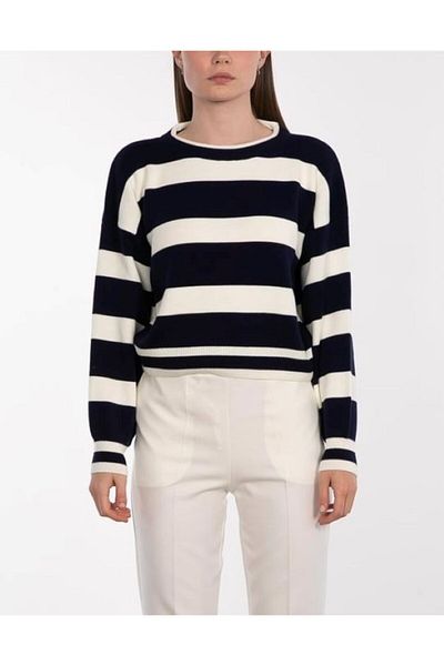 Leila Midi Length Striped Knitwear Pullover
