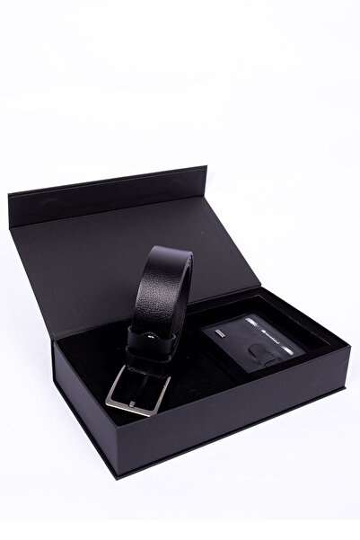 CENGİZ PAKEL حزام جينز من الجلد الطبيعي من Cengiz Pakel - مجموعة حامل البطاقة