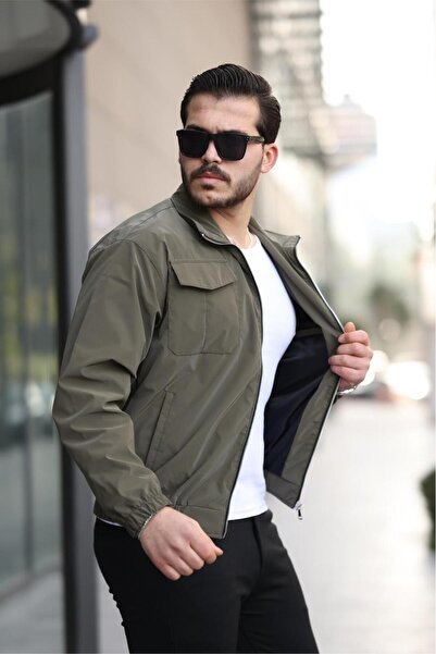 Oksit Ανδρικό αδιάβροχο παλτό Nova Shiny Double Pocket Water Repellent Slim Fit