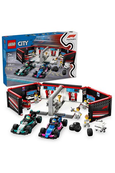 LEGO City F1 Garage and Mercedes-Amg and Alpine Cars 60444 - for Children from 7 Years and up Y