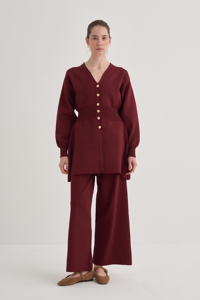 EBU Prive Women's Premium Knitwear and Palazzo Pants Set