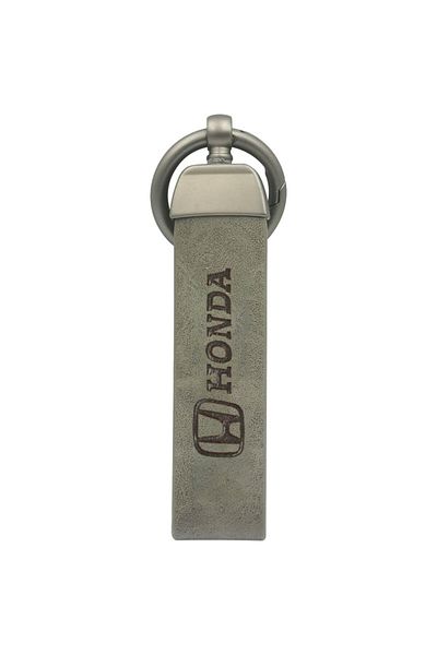 Honda Car Keychain with Metal Ring, PU Leather Strap, 9cm - HONDA Logo, Home & Car Use, 1 PCS