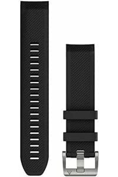 Garmin MARQ ALL MODEL BLACK SILICONE STRAP (SILVER)