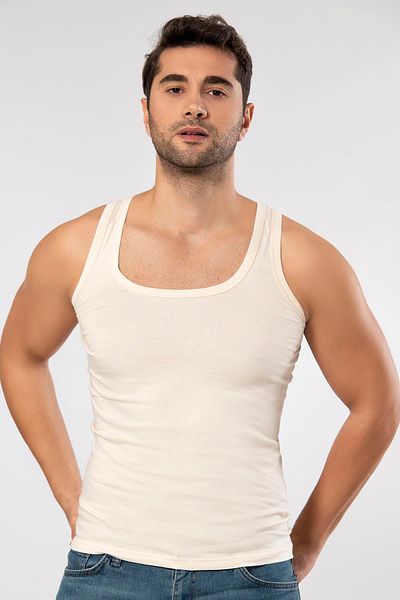 ERDEM İÇ GİYİM Erdem Ten Invisible Combed Cotton Undershirt 1100