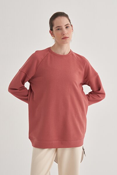 EBU Prive Women's Oversize Sweatshirt Coral