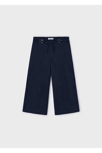 MAYORAL Girl's Wide Leg Linen Trousers Navy Blue 4549