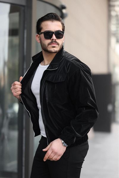 Oksit Ανδρικό αδιάβροχο παλτό Nova Shiny Double Pocket Water Repellent Slim Fit