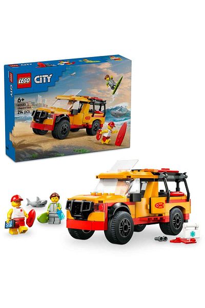 LEGO Lifeguard Truck 60453 - 2 Minifigures and Dog Honey for Children 6 Years Old and up