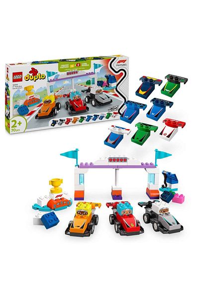 LEGO Duplo F1 Town - Race Car and Drivers 10445, 2 Years Old and Above