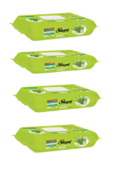 Sleepy Extra Yüzey Temizlik Havlusu Doğal Aloe Vera Özü 100 Adet X 4 (4 Paket)