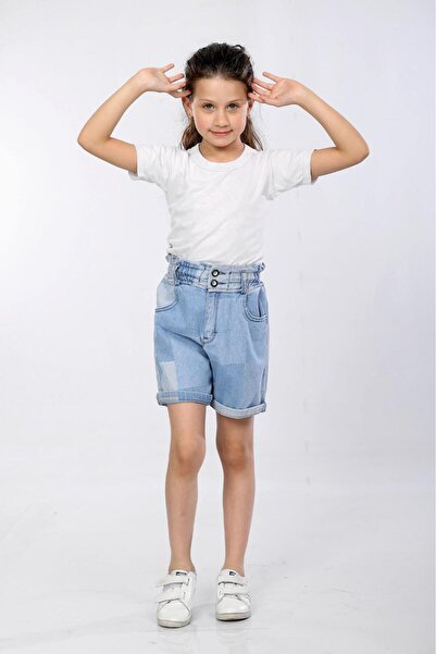 ModiClas % 100 Pamuk-Denim-Jeans-Yüksek Bel-Lastikli-Paça Katlamalı-Çift Düğm...