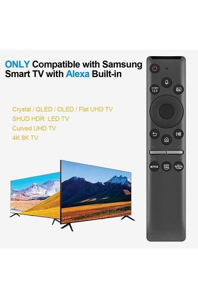 AWH Universal Voice Remote for Samsung TVs, LED, QLED, 4K, Smart TVs, Netflix, Prime Shortcuts