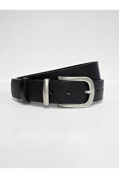 Kemerix 100% originální kůže pocínovaná přezka 3,2 cm černý pásek