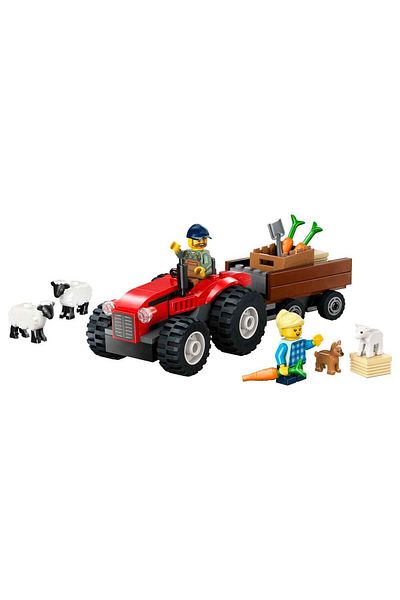 LEGO Red Farm Tractor with City Trailer and Sheep 60461 - for Children 4 Years Old and up